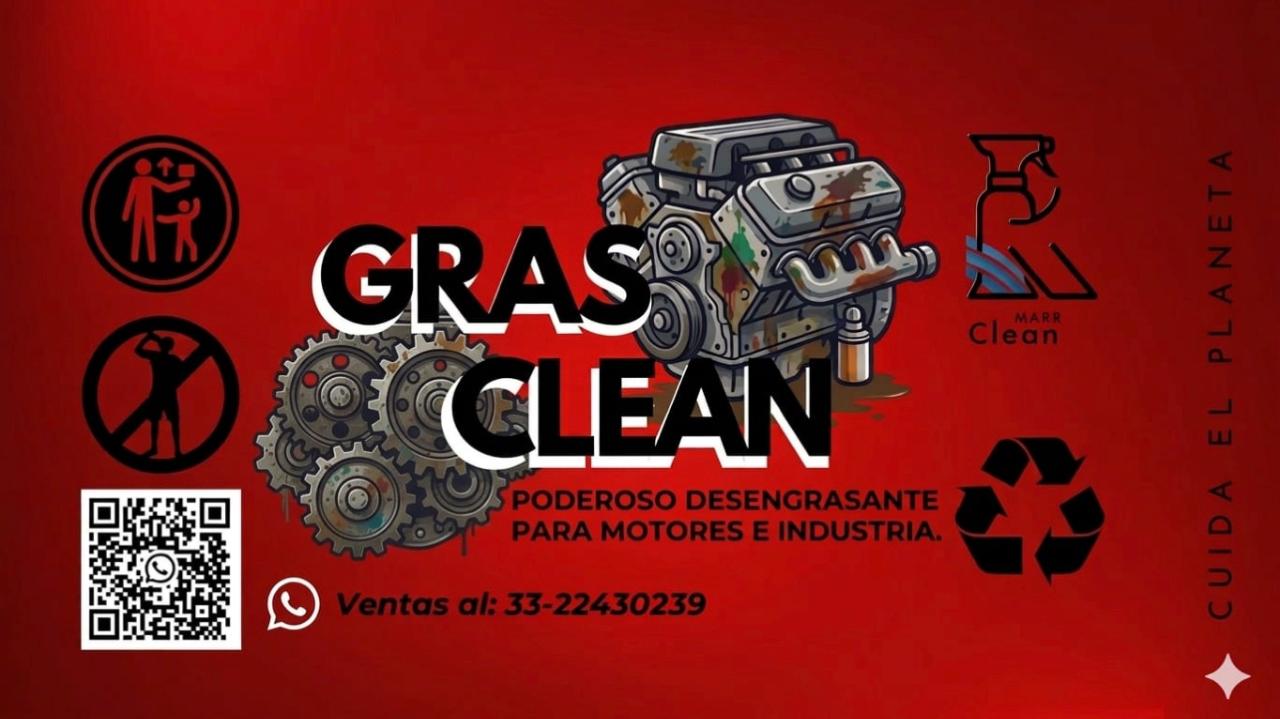 GrasClean Industrial – Desengrasante Rojo de gran potencia