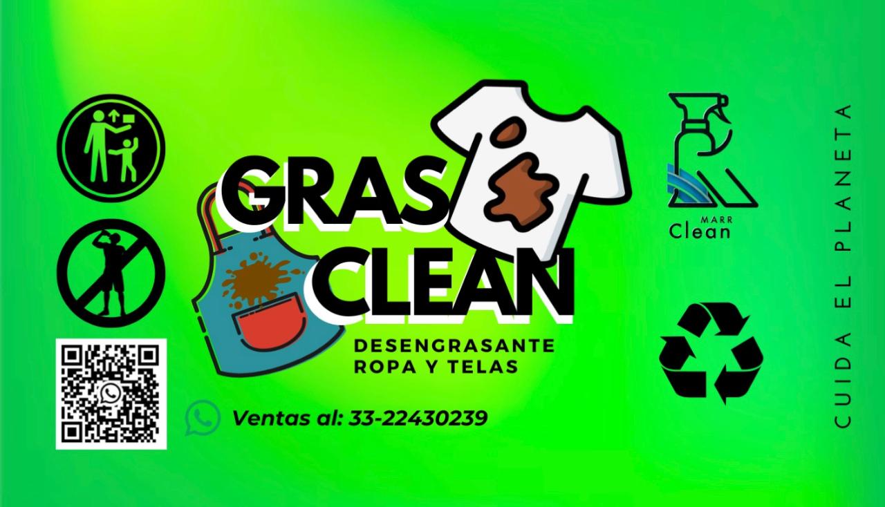 GrasClean Telas - Desengrasante para prendas y telas