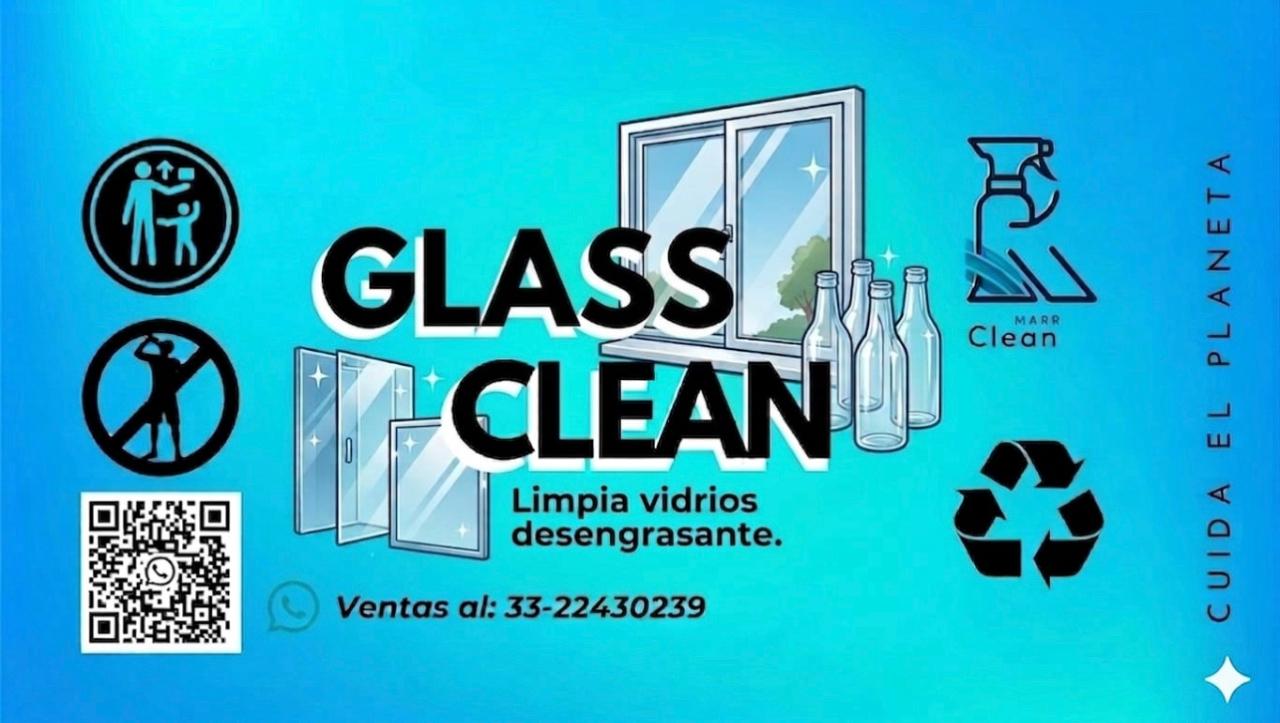 GlassClean - Limpiavidrios desengrasante aroma limon